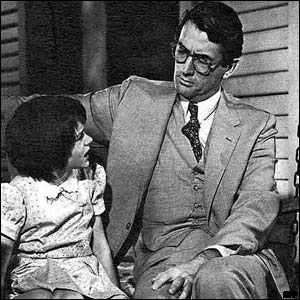 Atticus and Scout Finch in To Kill a Mockingbird